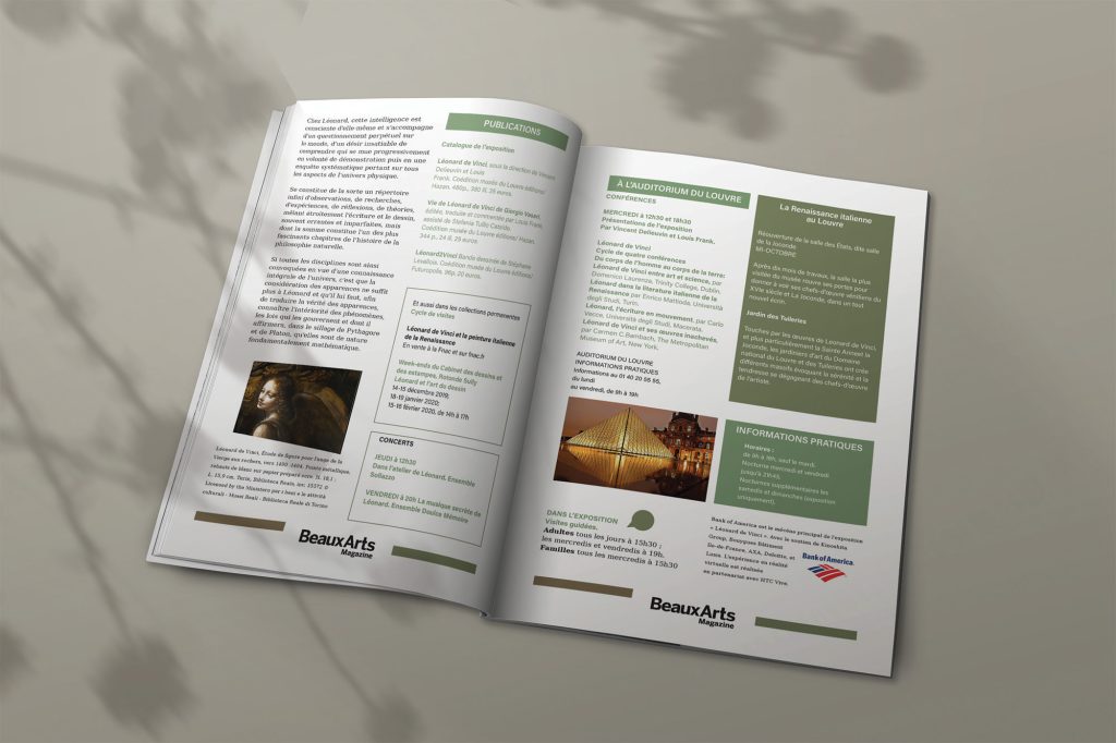Mise en pages magazine les beaux arts