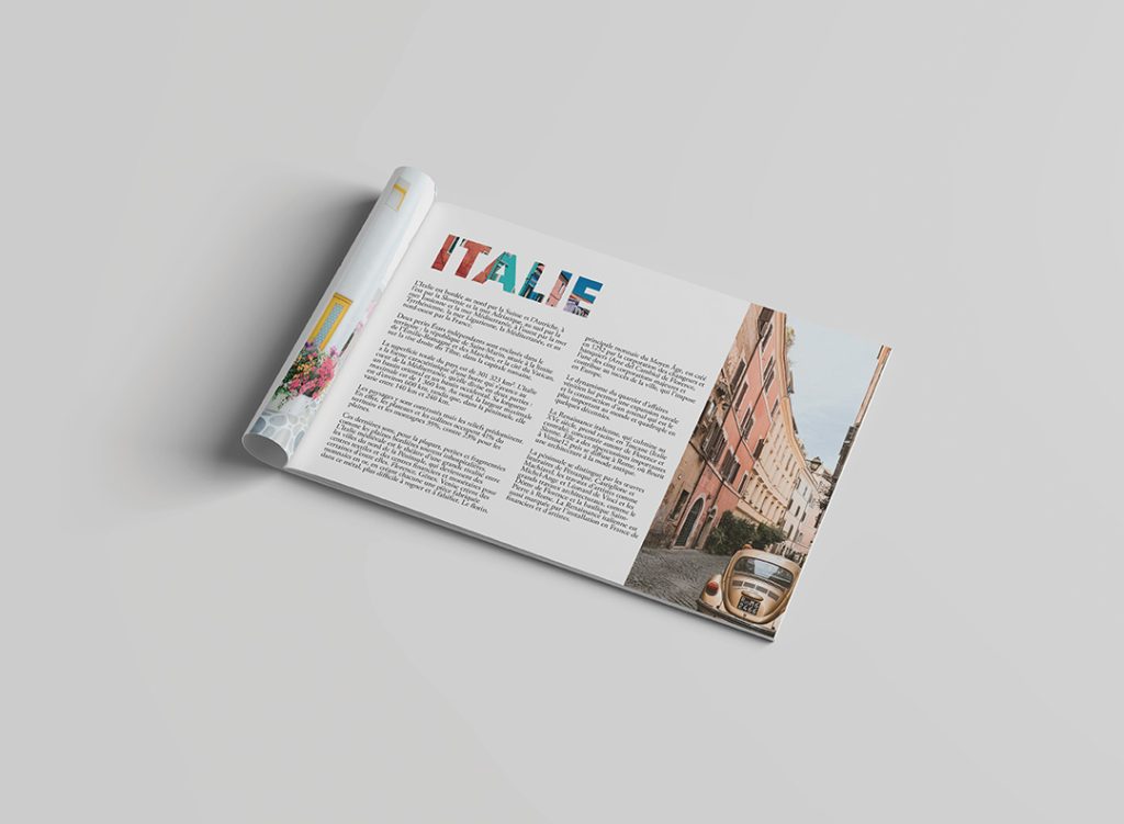 catalogue de voyage italie